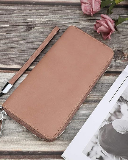 Lavemi Small Compact Women Wallet RFID Blocking Genuine Leather Bifold Purse with ID Windows