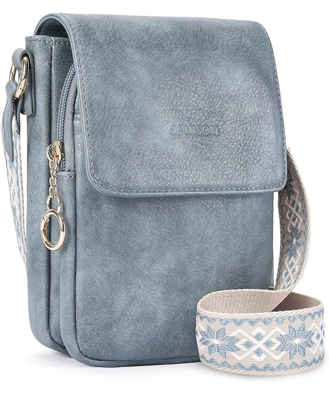 APHISON Small Crossbody Bags for Women Trendy, Leather Phone Wallet Purses Handbags Card Slots with Adjustable Guitar Strap