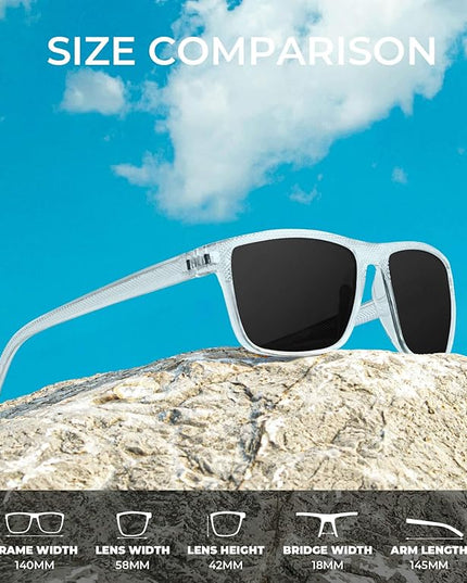 KALIYADI Polarized Sunglasses for Men, Lightweight Sun Glasses with UV Protection for Driving Fishing Golf