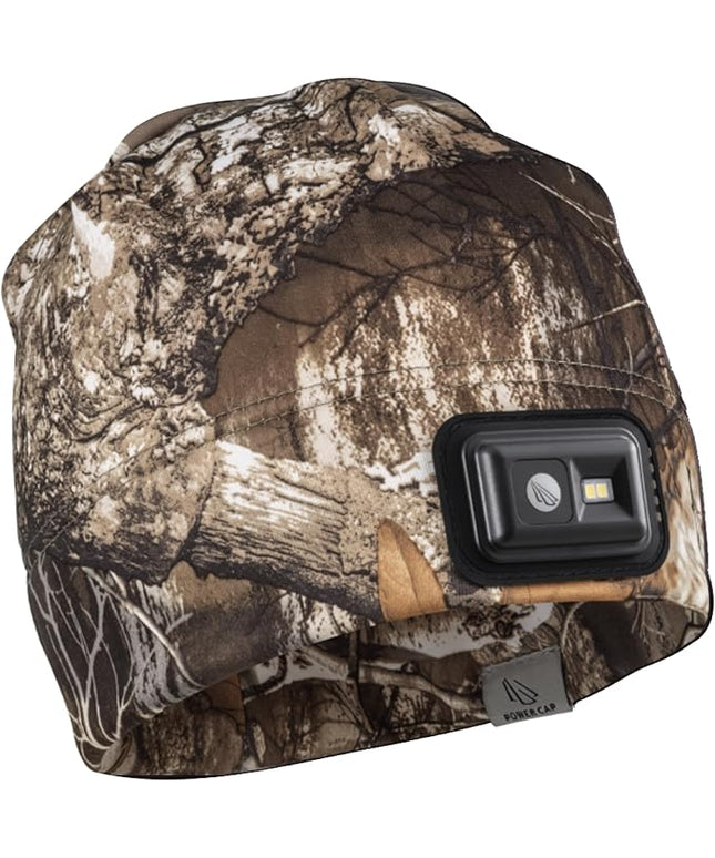 POWERCAP LED Hat Light 150 Lumens Rechargeable Fleece Beanie with Bright Built-in Headlamp Waterproof LED Warm One Size Cap