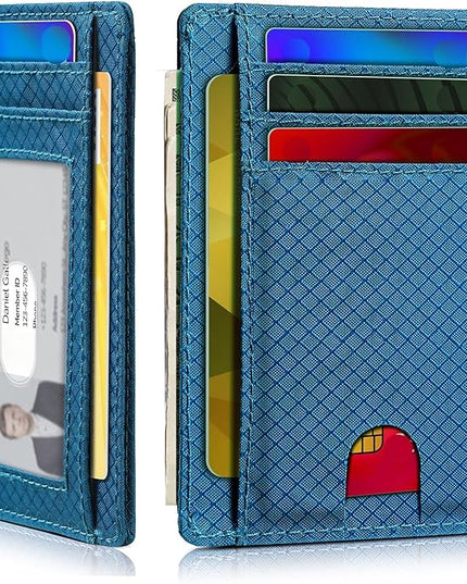 Artpaxy Slim Wallet for Men & Women, Minimalist Front Pocket Card Holder for Travel, RFID Blocking, Water Resistant Nylon Wallet for ID & Cash & Credit Card