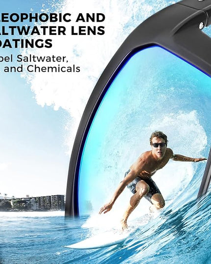 KastKing Huzzah Polarized Sport Sunglasses for Men and Women, Ideal for Driving Fishing Cycling and Running,UV Protection