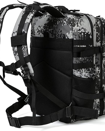 QT&QY 25L/45L Military Tactical Backpack For Men Molle Daypack 3 Day Bug Out Bag Hiking Rucksack With Bottle Holder