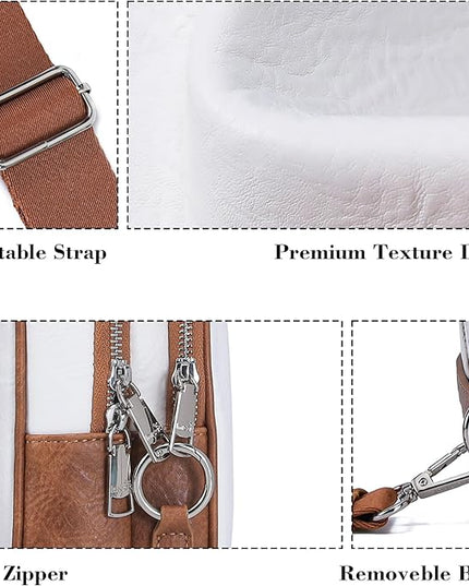 Anti Theft Crossbody Bags for Women Leather Sling Bag Cross Body Travel Purse Chest Bags Fanny Pack Gift Teen Girl