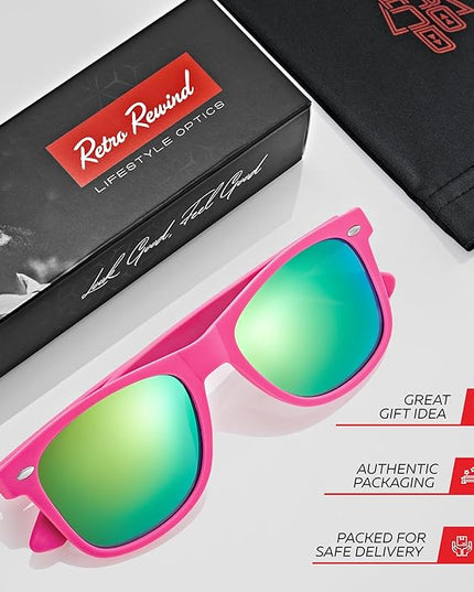 Retro Rewind Polarized Sunglasses for Men and Women - UV Protection Classic Sun Glasses