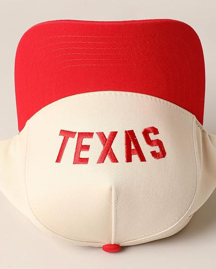 MIRMARU Two-Tone Vintage Canvas Trucker Hats for Men & Women, Adjustable Size Baseball Caps with Trendy Embroidered Design