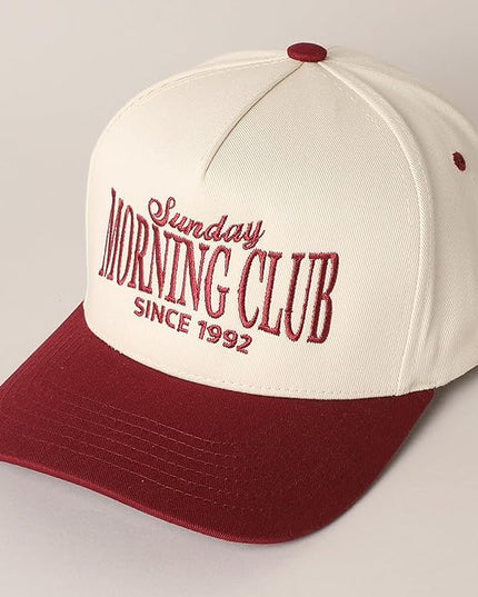 MIRMARU Two-Tone Vintage Canvas Trucker Hats for Men & Women, Adjustable Size Baseball Caps with Trendy Embroidered Design