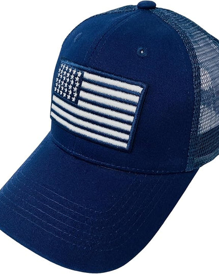 Roytrense Embroidered American Flag Unisex Baseball Cap (100% Cotton)