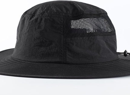 Home Prefer UPF50+ Mens Sun Hat Wide Brim Fishing Hat Womens UV Protection Cap Breathable Mesh Safari Gardening Bucket Hat