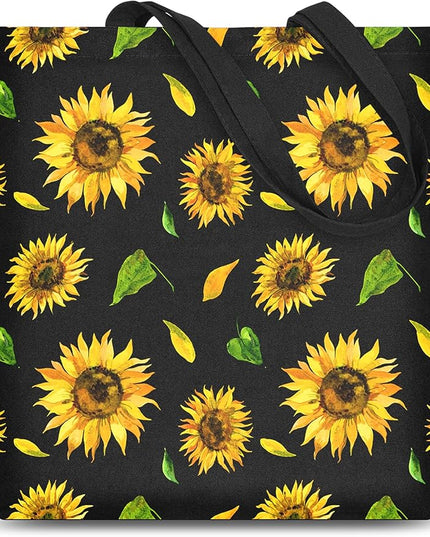 AUSVKAI Canvas Tote Bag Aesthetic for Women, Cute Reusable Cloth Cotton Bags for College Shopping Beach Grocery Trendy Gifts