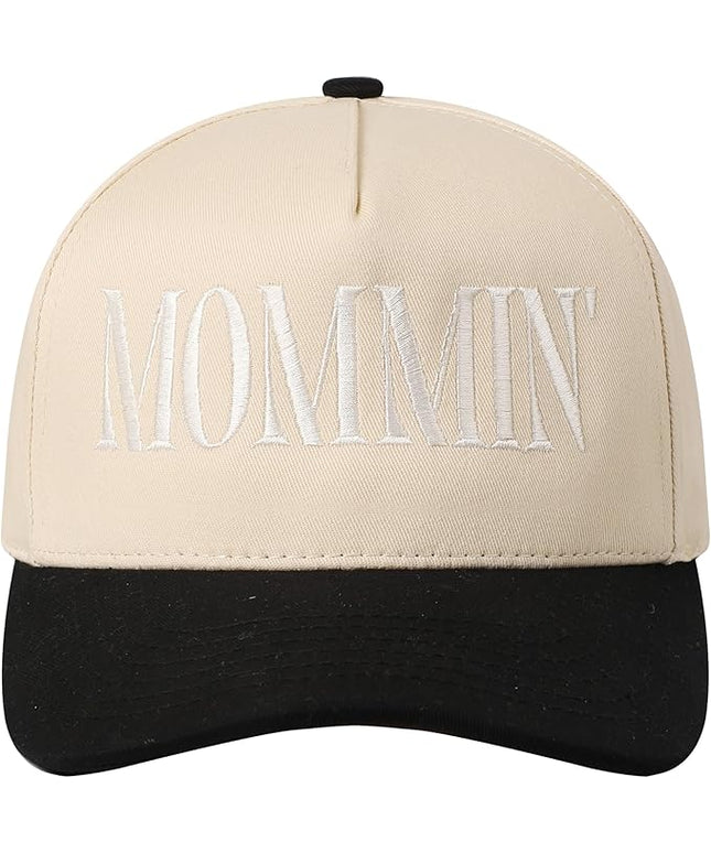 MIRMARU Two-Tone Vintage Canvas Trucker Hats for Men & Women, Adjustable Size Baseball Caps with Trendy Embroidered Design