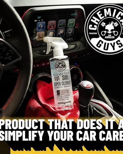 Chemical Guys Nonsense Colorless & Odorless All Surface Cleaner - Interior Cleaner, Safe for Vinyl, Rubber, Plastic, Carpet, and Upholstery, pH Balanced, Residue-Free, Unscented, 16 Fl Oz, Pack of 2