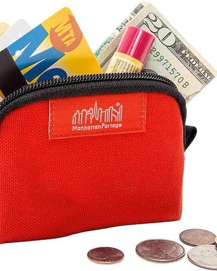 Manhattan Portage Coin Purse With Zipper Closure Pouch Eclectic Colors Credit Card ID Card Jewelry Keys Water Resistant Gift 1000D CORDURA® Everyday Carry