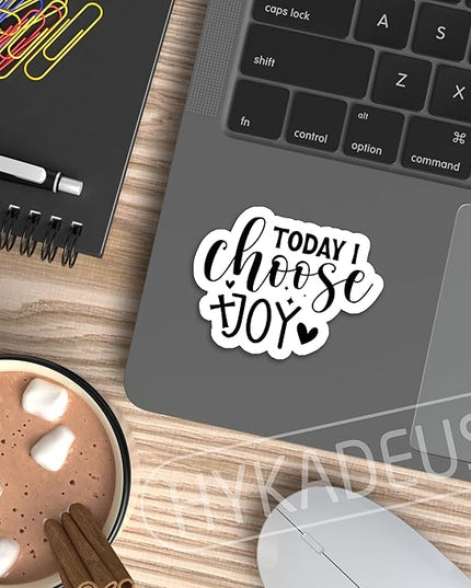 (3Pcs) Today I Choose Joy Sticker Decals Positive Inspirational Motivational Sticker Uplifting Christian Faith Verse Stickers, Waterproof Vinyl Decal for Book Laptop Tumbler Water Bottle, 3" x 2.9"