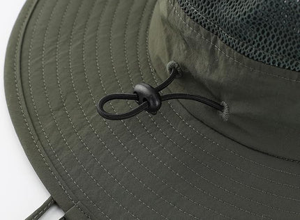 Home Prefer UPF50+ Mens Sun Hat Wide Brim Fishing Hat Womens UV Protection Cap Breathable Mesh Safari Gardening Bucket Hat