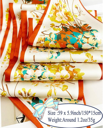 Purse Scarf For Handbags Head Scarves For Women's Hair Bags Scarfs Long Skinny Scarves Fashion Silky