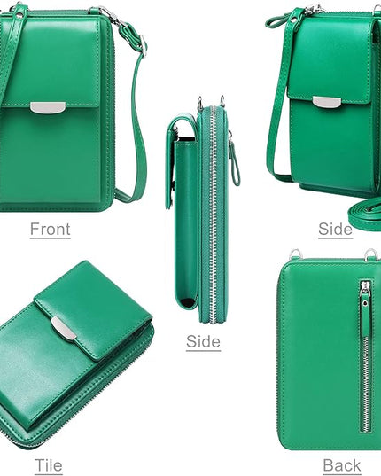 KUKOO Small Crossbody Bag Cell Phone Purse Wallet with Credit Card Slots for Women