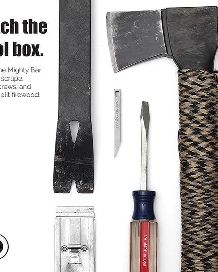 The Mighty Bar - Heavy Duty Keychain Prybar EDC Pry Bar for Every Day Carry Small Stainless Steel Key Chain Multitool Prybar for Keys - Made by Gear Spool