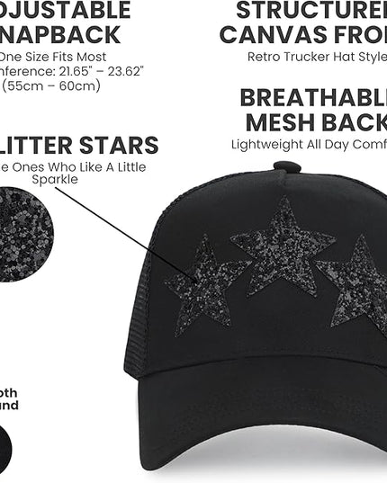 VINTAGE HAVANA Trucker Hats Women | Mesh Adjustable Snapback Hat | Men & Women Cute Trendy Fashion Baseball Cap
