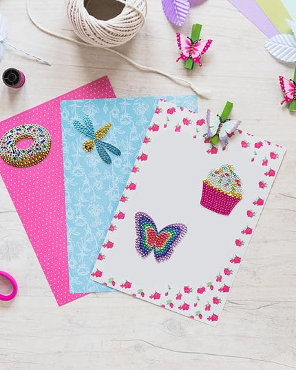 StickerBeans® Rhinestone Stickers - Friendship Bracelet 4-Pack, 2” x 2” Each, Unique Sparkly Cut-to-Shape for Collecting, Trading, Decorating Laptops, Phone Cases, Scrapbooks, for Kids & Teens