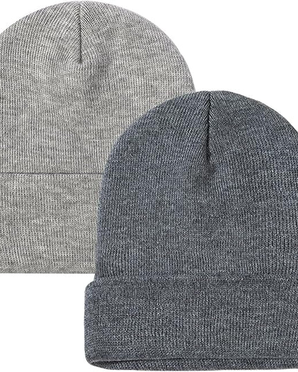 ZOORON 1&2 Pack Beanie for Men Women Slouchy Beanie Hats Winter Knit Caps Soft Ski Hat Unisex