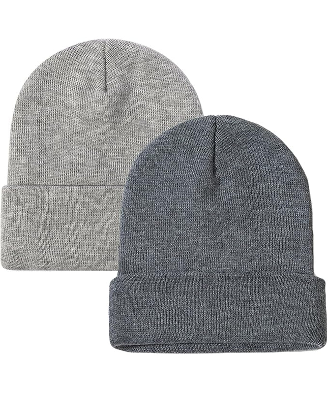 ZOORON 1&2 Pack Beanie for Men Women Slouchy Beanie Hats Winter Knit Caps Soft Ski Hat Unisex