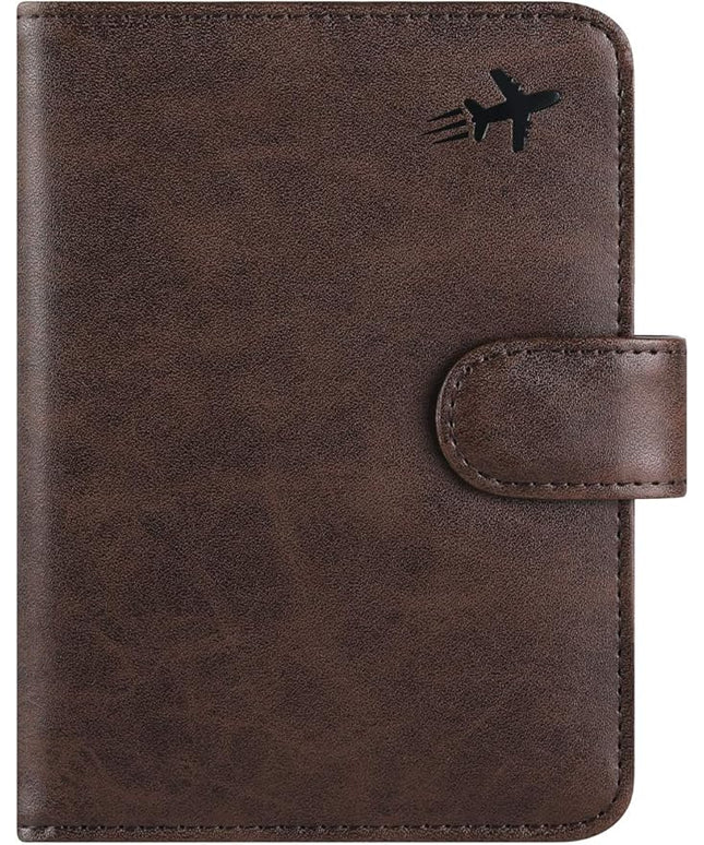 Passport Holder Cover Wallet RFID Blocking Leather Card Case Travel Accessories for Women Men (Z #Chocolate)