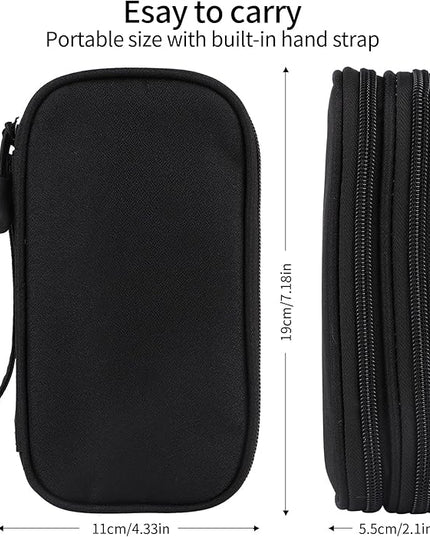 JIAKAI Travel Cable Organizer - Electronics Accessories Bag-Black