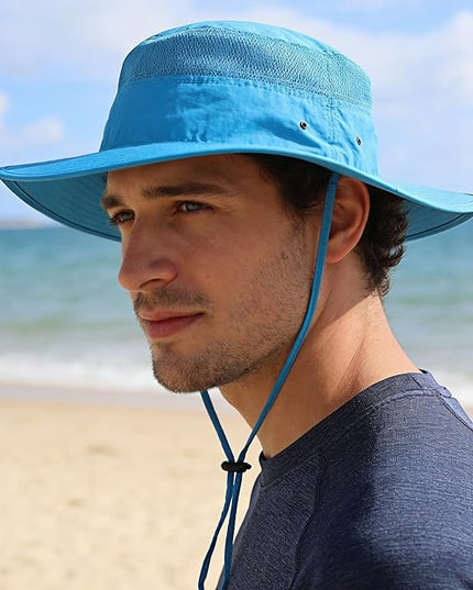 Home Prefer UPF 50+ Men's Sun Hat Wide Brim Bucket Hat UV Protection Hat for Mens Womens Beach Safari Gardening Golf Fishing
