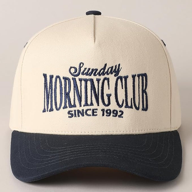 MIRMARU Two-Tone Vintage Canvas Trucker Hats for Men & Women, Adjustable Size Baseball Caps with Trendy Embroidered Design