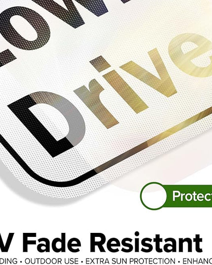 Loads Low Drive Slow Sign, 12x18 Inches, 3M EGP Reflective .063 Aluminum, Fade Resistant, Made in USA by My Sign Center
