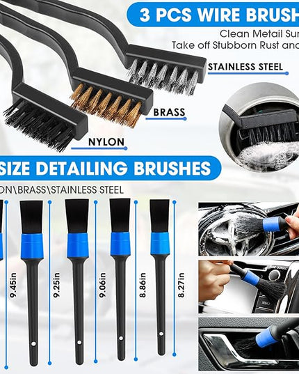 25PCS Car Cleaning Kit, Car Detailing Kit Interior with High Power Handheld Vacuum Cleaner, Windshield Cleaner, Cleaning Gel, Professional Auto Accessories for Men, Women
