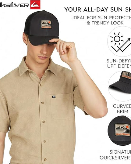 Quiksilver Men's Premium Cotton Adjustable Snap Back Logo Baseball Cap