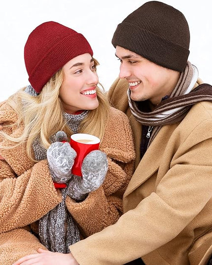 SATINIOR 50 Pack Winter Hats Bulk Beanies Unisex Knit Skull Caps Warm Stocking Hat for Adults Homeless