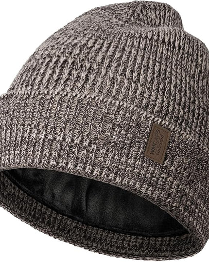 Wmcaps Winter Beanie for Men Women, Fleece Lined Beanie Soft Warm Knit Hat Ski Stocking Cuffed Cap