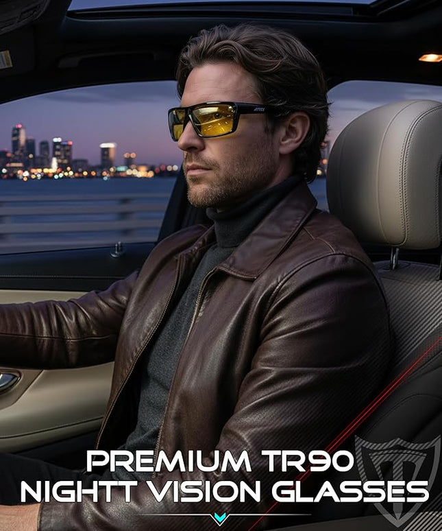 ATTCL Polarized Sunglasses Men for Fishing: UV Protection Lightweight TR90 Sports Wrap Sun Glasses Driving Golf Running