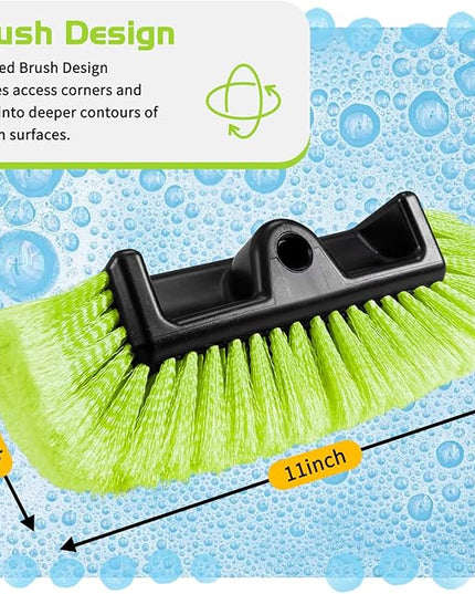 Ordenado 62" Car Wash Brush with Long Handle, Soft Bristle Car Cleaning Brush Supplies, Cars Brushes for Washing Exterior, Cars Washing Brushes Scratch-Free Wash Mop Kit, Universal for RV Truck SUV