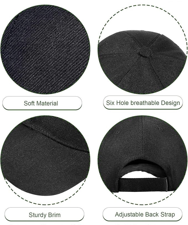 Handepo 24 Pcs Blank Baseball Cap Adjustable Back Strap Plain Blank Camouflage Hat Unisex Baseball Cap for Trucker Men Women