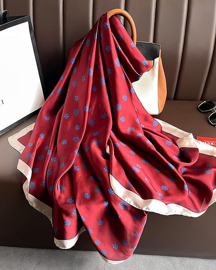 Fashion Scarves Scarf 100% Silk Feeling Scarf Silk Like Scarves Long Lightweight Sunscreen Shawls for Women