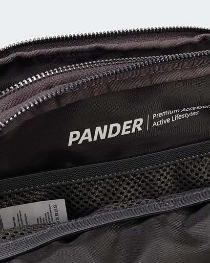 Pander Everywhere Belt Bag for Women, 5 Zipper Pockets Nylon Crossbody Fanny Pack Purse (Dim Grey)