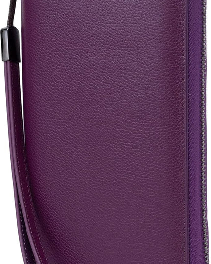 Bveyzi Women RFID Blocking Wallet Leather Zip Around Phone Clutch Large Capacity Ladies Travel Purse Wristlet | RFID Blocking, Zip Around, Large Capacity
