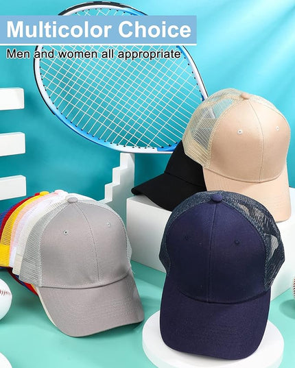 Coume Mesh Trucker Hats Bulk Sublimation Blank DIY Baseball Unisex Caps for Business Embroidery Sport Party Gift
