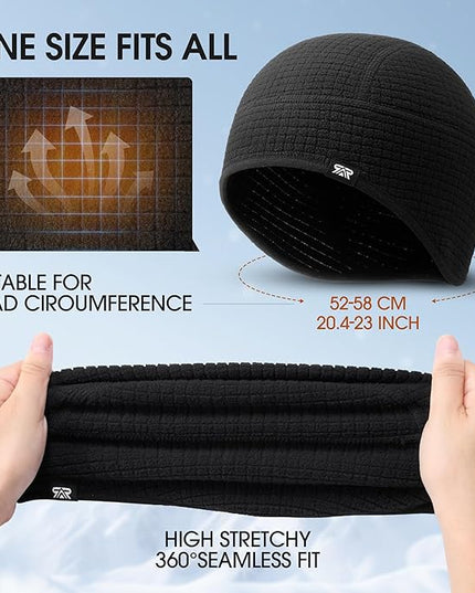 Skull Cap Helmet Liner, Winter Thermal Cycling Cap for Men & Women, Lightweight Cycling Hat for Biking Running Outdoor Work