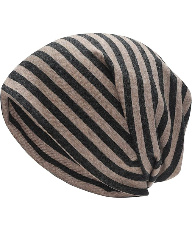 ZLYC Cotton Thin Slouchy Beanie Hat for Men Women Fashion Soft Stretch Knit Skull Cap