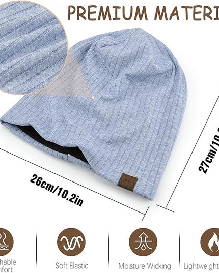 Slouchy Beanie for Men Women Soft Lightweight Running Beanie Hat Chemo Cap Skull Cap