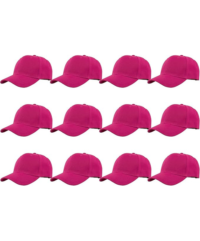 Gelante Plain Blank Baseball Caps Adjustable Back Strap Wholesale LOT 12 PC'S