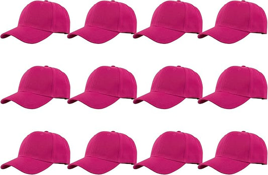Gelante Plain Blank Baseball Caps Adjustable Back Strap Wholesale LOT 12 PC'S