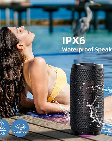 ZEALOT Portable Bluetooth Speaker,80W Peak(60W) Booming Sound Speakers with LED Light,Bluetooth 5.3, Loud Speaker for Home,Party,Camping,Beach,Gifts(Black)