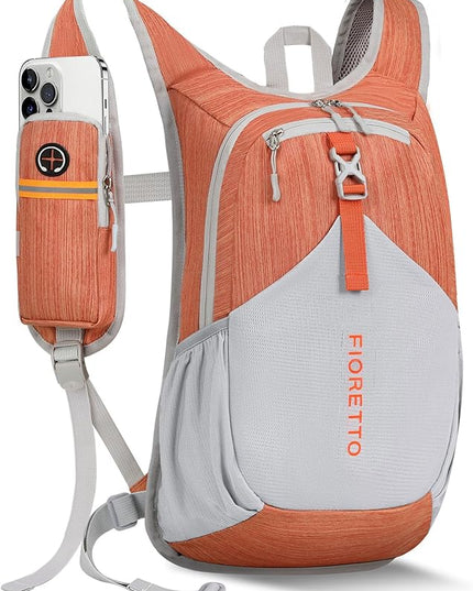 FIORETTO 20L Hiking Backpack for Women Men Mini Packable Backpack Lightweight Small Daypack for Camping Travel Outdoor, Orange