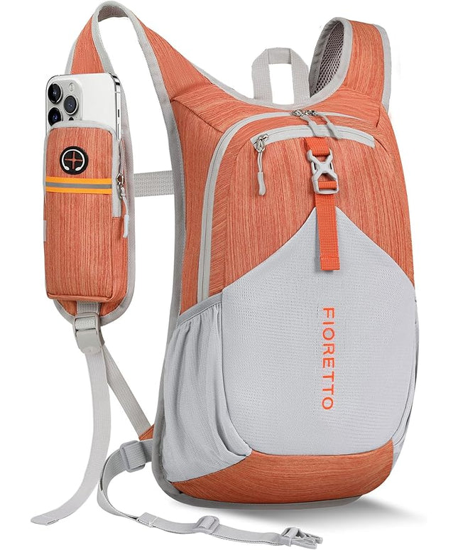 FIORETTO 20L Hiking Backpack for Women Men Mini Packable Backpack Lightweight Small Daypack for Camping Travel Outdoor, Orange